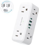 TROND Electrical Outlet Extender, 6 AC Outlet Splitter with 360° Rotating Plug, Multi Plug Adapter with PD 20W USB C, 2 USB-A & 2 USB-C, 3 Way Wall Extension Adapter for Home Office Travel Dorm - Image 2
