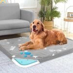 Waterproof Dog Bed for Large Dog, Memory Foam Orthopedic Dogs Beds & Furniture for Large Sized Dogs, Anti-Slip & Washable Puppy Mat for Sleeping, Plush Flannel Top Pet Beds, Grey - Image 2