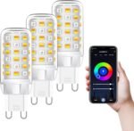 WiFi G9 Smart Bulb, LED Light Bulb, 3.5W=40W, Compatible with Alexa Google Home, Dimmable, RGBCW, Tunable White(2700k-6500k), 2.4GHZ WiFi Only, Smart LED Bulb Remote Control, No Flickering, 3P - Image 2