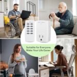 BN-LINK Mini Wireless Remote Control Outlet Switch Power Plug in for Household Appliances, Wireless Remote Light Switch, LED Light Bulbs, White (2 Remotes + 5 Outlets) 1250W/10A - Image 4