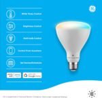 GE CYNC Smart LED Light Bulbs, Tunable White, Bluetooth and Wi-Fi, Works with Alexa and Google, BR30 Indoor Floodlights (2 Pack) - Image 3