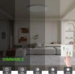 2Pack 12Inch LED Flush Mount Ceiling Light Fixture,24W 2400LM,Dimmable CCT 3000K/4000K/5000K,Round Flat Panel Light for Bedroom,0.7Inch Thin Modern Low Profile Hardwire Lights for Hallway,Porch - Image 5