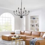 Black Chandelier 9 Light, Modern Farmhouse Chandeliers for Dining Room, Industrial Candle Pendant Lighting Fixture for Foyer Hallway Entryway High Ceiling, Bedroom, Living Room, Kitchen - Image 10