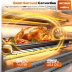 Nuwave Bravo Pro Convection Air Fryer Toaster Oven Combo, 2025 New and Improved, 10-in-1, 50°-450°F Temp Controls, Quick & Even Crisp Technology, 21Qt Capacity, Stainless Steel, PFAS Free - Image 4