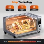 Nuwave Bravo Pro Convection Air Fryer Toaster Oven Combo, 2025 New and Improved, 10-in-1, 50°-450°F Temp Controls, Quick & Even Crisp Technology, 21Qt Capacity, Stainless Steel, PFAS Free - Image 5