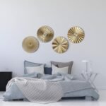 Hicarer 4 Pcs 12 Inch Metal Wall Art Decor Sunburst Hanging Metal Artwork Decor Wall Art Decorations for Home Living Room Office Gift for Christmas(Gold) - Image 3