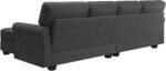 HONBAY Sectional Sofa with Storage Seat U Shaped Couch with Reversible Chaise Convertible Sectional Couches for Living Room,Dark Grey - Image 10