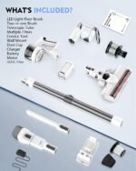 Cordless Vacuums, 80,000PRM Powerful Motor Vacuum Cleaner and 2200mAH Rechargeable Battery up to 35 Mins Worktime, 2 Adjustable Modes, Detachable Parts, Wireless Stick Vacuum (Mist White) - Image 7