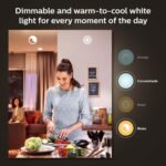 Philips Hue Smart Light Bulbs Starter Kit, Includes (1) Bridge, (2) 60W A19 Bulbs, White and Color Ambiance LED Color Changing Lights, 800LM, E26, Control with App or Voice Assistant - Image 5