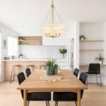4-Light Rustic Drum Chandelier for Foyer, Gold Pendant Light Fixture with Fabric Shade, Modern Farmhouse Chandelier for Dining Room Entryway Bedroom - Image 4