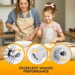 3-Piece Kit Attachments for KitchenAid Tilt-Head Stand Mixer, Accessories Stainless Steel K45WW Wire Whip, K45DH Dough Hook and K45B Coated Flat Blade Paddle with Scraper - Image 4