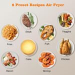 12QT Large Dual Basket Air Fryer with Viewing Window and 50pcs Paper Liners, 10-in-1 Digital Touchscreen Double Zone Air Fryers, SyncCook to Bake,Roast,Reheat,Broil, Nonstick Dishwasher Safe - Image 9