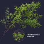 Melorca&Guilla Artificial Plants,2PCS 43.3" Green Nandina Faux Branches for Vase,Artificial Plants for Shop Garden Office Home Décor - Image 4