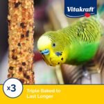 Vitakraft Crunch Sticks Parakeet Treat - Triple-Baked Millet Parakeet Treats with Natural Wood Center - Crunchy & Nutritious Bird Treat Sticks for Small Animals (12 Count, Honey, Egg, and Apple) - Image 5
