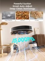Lefant LiDAR Robot Vacuum and Mop, 15000Pa Suction, 90-Day Self-Emptying, Obstacle Avoidance, Auto Mop Washing&Drying, All-in-One for Pet Hair Carpet, 5G WiFi Alexa/APP/iWatch Control, M3 - Image 3
