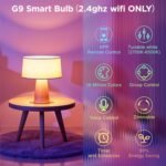 WiFi G9 Smart Bulb, RGBCW, Compatible with Alexa Google Home, Dimmable, Tunable White(2700k-6500k), 2.4GHZ WiFi Only, 3Pack - Image 7