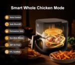 Emerson SmartVoice 5.3QT 6-in-1 Air Fryer, 1000+ Voice Control Commands, 100+ Recognized Food, No APP, No WIFI, No Setup, Nonstick Basket, Air Fry, Bake, Reheat, Dehydrate, 1500W - Image 6