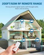 DEWENWILS 200FT Range Remote Control Outlet, No Interference Strong Signal, Indoor Wireless Outlet Switch for Lamps, Fans, Lights, 15A/1800W, ETL Listed (5 Outlets + 2 Remotes) - Image 3