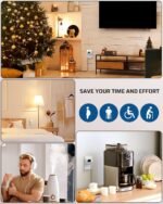 DEWENWILS 200FT Range Remote Control Outlet, No Interference Strong Signal, Indoor Wireless Outlet Switch for Lamps, Fans, Lights, 15A/1800W, ETL Listed (5 Outlets + 2 Remotes) - Image 7