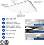2x2 FT LED Light Flat Panel, 20/30/40W, Color Temperature Selectable 3K | 4K | 5K, Dimmable Recessed Drop Ceiling Lights, 2500/3750/5000 Lumens, Lay in Fixture for Office, 120-277V, UL DLC(12 Pack) - Image 3