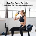 Liebe&Lecker Smoothie Blender, 1200 Peak Watts Blender for Smoothies, Blenders with (2) 28-oz To-Go Cups & Solid Lid, Personal Blenders for Shakes and Smoothies, Ice Crushing & Frozen Fruit - Image 6