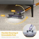 NEWBULIG Cordless Vacuum Cleaner, Removable Stick Vacuum with LED Touch Screen, Self-Standing, 35Mins Runtime, Lightweight Handheld for Pet Hair, Hard Floor, Carpet - Image 4