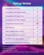 Avatar Controls Matter Smart Light Bulb Compatible with Apple HomeKit/Alexa/Google Home, 9W 2 Pack Color Changing Alexa LED Light Bulbs, Voice/App Controlled Dimmable WiFi Lighting for Room - Image 3