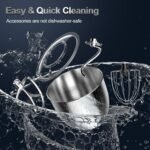 Stand Mixer, 6.5QT 10-Speed Tilt-Head Electric Stand Mixer, 3-In-1 Kitchen Mixer with Bowl, Dough Hook, Whisk and Beater, Food Mixer for Baking, Cake and Most Home Cooks, Beige - Image 5