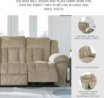Signature Design by Ashley Tip-Off Classic Wall Hugger Power Reclining Sofa with Adjustable Headrest and USB Ports, Light Brown - Image 6