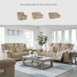 Signature Design by Ashley Tip-Off Classic Wall Hugger Power Reclining Sofa with Adjustable Headrest and USB Ports, Light Brown - Image 7