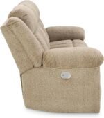 Signature Design by Ashley Tip-Off Classic Wall Hugger Power Reclining Sofa with Adjustable Headrest and USB Ports, Light Brown - Image 13
