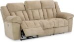 Signature Design by Ashley Tip-Off Classic Wall Hugger Power Reclining Sofa with Adjustable Headrest and USB Ports, Light Brown - Image 14