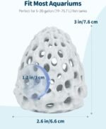 Uniclife Shrimp Cave, Shrimp Hides for Aquarium, Realistic Plastic Aquarium Coral Rock Decorations with Suction Cup, Betta Hideout Tank Accessories for Fish Tank Decor, Hiding & Resting - Image 3