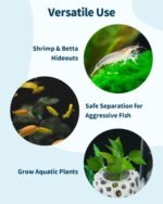 Uniclife Shrimp Cave, Shrimp Hides for Aquarium, Realistic Plastic Aquarium Coral Rock Decorations with Suction Cup, Betta Hideout Tank Accessories for Fish Tank Decor, Hiding & Resting - Image 5