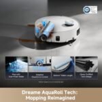 DREAME Aqua10 Ultra Roller Robot Vacuum and Mop & 30,000Pa Suction, Self-Cleaning Dock & Extending Roller Mop, Heat-Washes & Dries, Carpet Protection, AI Camera & LiDAR Avoidance Tech, Voice Control - Image 3