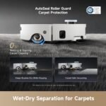 DREAME Aqua10 Ultra Roller Robot Vacuum and Mop & 30,000Pa Suction, Self-Cleaning Dock & Extending Roller Mop, Heat-Washes & Dries, Carpet Protection, AI Camera & LiDAR Avoidance Tech, Voice Control - Image 4