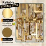 Rectangle Gold Chandeliers for Dining Room Ceiling Modern Dining Room Light Fixture Light Fixture Contemporary Oval Crystal Chandelier Long 50'' - Image 5