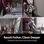 Ultenic Cordless Vacuum Cleaner, 600W 55Kpa 60Mins Vacuum Cleaners for Home, Cordless Stick Vacuum with 180°Bendable Wand, Anti-Tangle Brush, Charging Dock, Vacuum for Pet Hair/Carpet/Floor/Car - Image 11