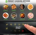 Nutrichef 5.8 Quart Air Fryer | 8-1 Preset Cook Modes | Transparent Fry Bowl for Best Cooking Results | Cook Shrimp, Steak, Fries, Wings, Chicken & More | Precise Temperature Control & Time | White - Image 6