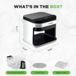Nutrichef 5.8 Quart Air Fryer | 8-1 Preset Cook Modes | Transparent Fry Bowl for Best Cooking Results | Cook Shrimp, Steak, Fries, Wings, Chicken & More | Precise Temperature Control & Time | White - Image 7