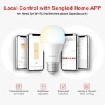 Sengled Dual Mode Smart Light Bulbs with Remote & App Control, LED Bulbs 2700K-6500K Dimmable, Remote Control Light Bulbs 60W Equiv, Local Group Control (4P No Remote, No Support Alexa & Google) - Image 4