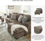 Signature Design by Ashley Stonemeade Casual Right-Arm Facing Sofa Chaise with 4 Toss Pillows, Dark Brown - Image 6