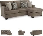 Signature Design by Ashley Stonemeade Casual Right-Arm Facing Sofa Chaise with 4 Toss Pillows, Dark Brown - Image 8