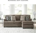 Signature Design by Ashley Stonemeade Casual Right-Arm Facing Sofa Chaise with 4 Toss Pillows, Dark Brown - Image 10