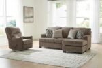 Signature Design by Ashley Stonemeade Casual Right-Arm Facing Sofa Chaise with 4 Toss Pillows, Dark Brown - Image 16