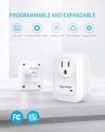 Upgraded Remote Control Outlet Wireless Light Switch for Household Appliances, Expandable Remote Light Switch Kit, Up to 100 ft Range, FCC Certified, ETL Listed, White (5 Outlets + 2 Remotes) - Image 3