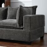 Merax Modern Oversized U-Shaped Sectional Sofa with Piollows & Chaise Lounge, Chenille 7-Seat Couch Set Sleeper Bed with Storage Ottoman for Living Room Gray - Image 9