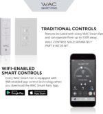 Clean Indoor/Outdoor 3-Blade Smart Compatible Ceiling Fan 52in Matte Black with Remote Control and Wall Cradle. Works with iOS/Android, Alexa, Google Assistant, Samsung SmartThings, and Ecobee. - Image 4