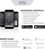 Clean Indoor/Outdoor 3-Blade Smart Compatible Ceiling Fan 52in Matte Black with Remote Control and Wall Cradle. Works with iOS/Android, Alexa, Google Assistant, Samsung SmartThings, and Ecobee. - Image 5