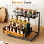 Under Sink Organizer,Metal Pull Out Cabinet Organizer Shelf,Kitchen Bathroom Organizers with Sliding Drawer,Storage Shelves,Storage and organization for Home,Laundry,RV,Pantry,Spice,Black,2 Pack - Image 5